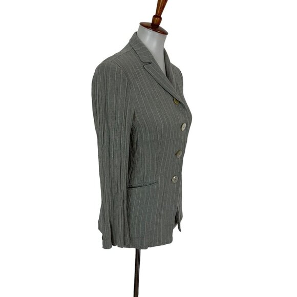 Kim Dongsoon Small Gray Blazer Tailored Career Workwear Preppy Academia - Picture 2 of 6